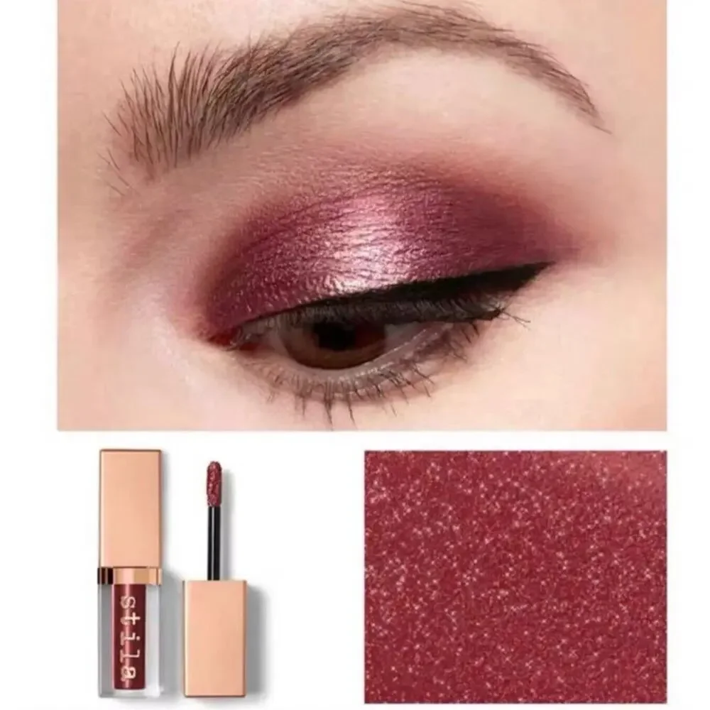 Set Of 2 Stila Shimmer & Glow Liquid Eye Shadow - Pigalle & Kitten -0.153 oz NIB